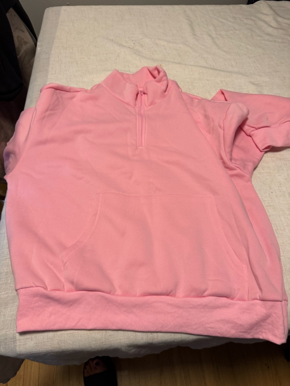 SHEIN Pastel Pink Cozy Fleece Sweatshirt